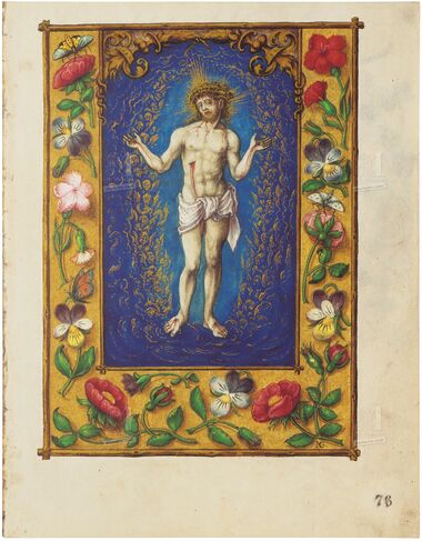 Lâmina do Varão das Dores do Livro de Oração de Alberto de Brandemburgo 1 lâmina quase-original Lâmina do Varão das Dores do Livro de Oração de Alberto de Brandemburgo 1 lâmina quase-original